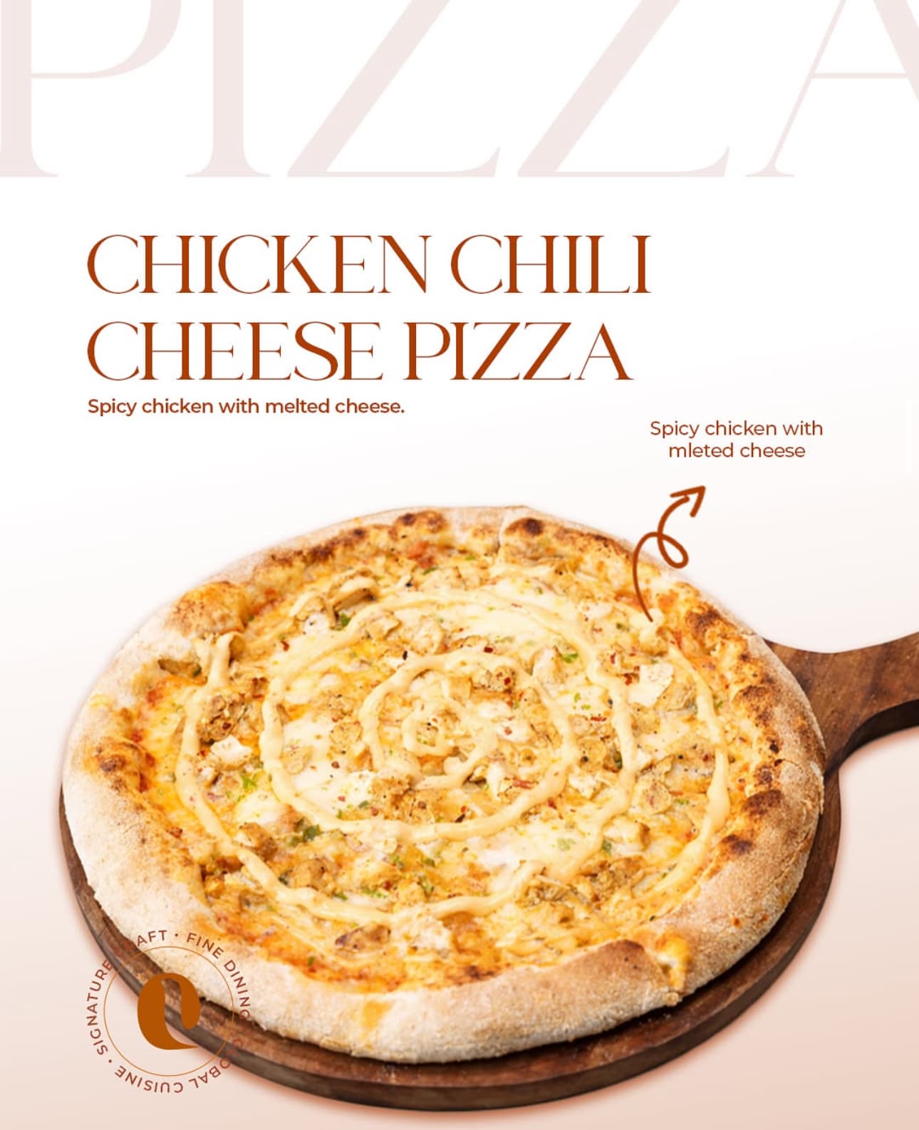 Chicken Chili Cheese Pizza